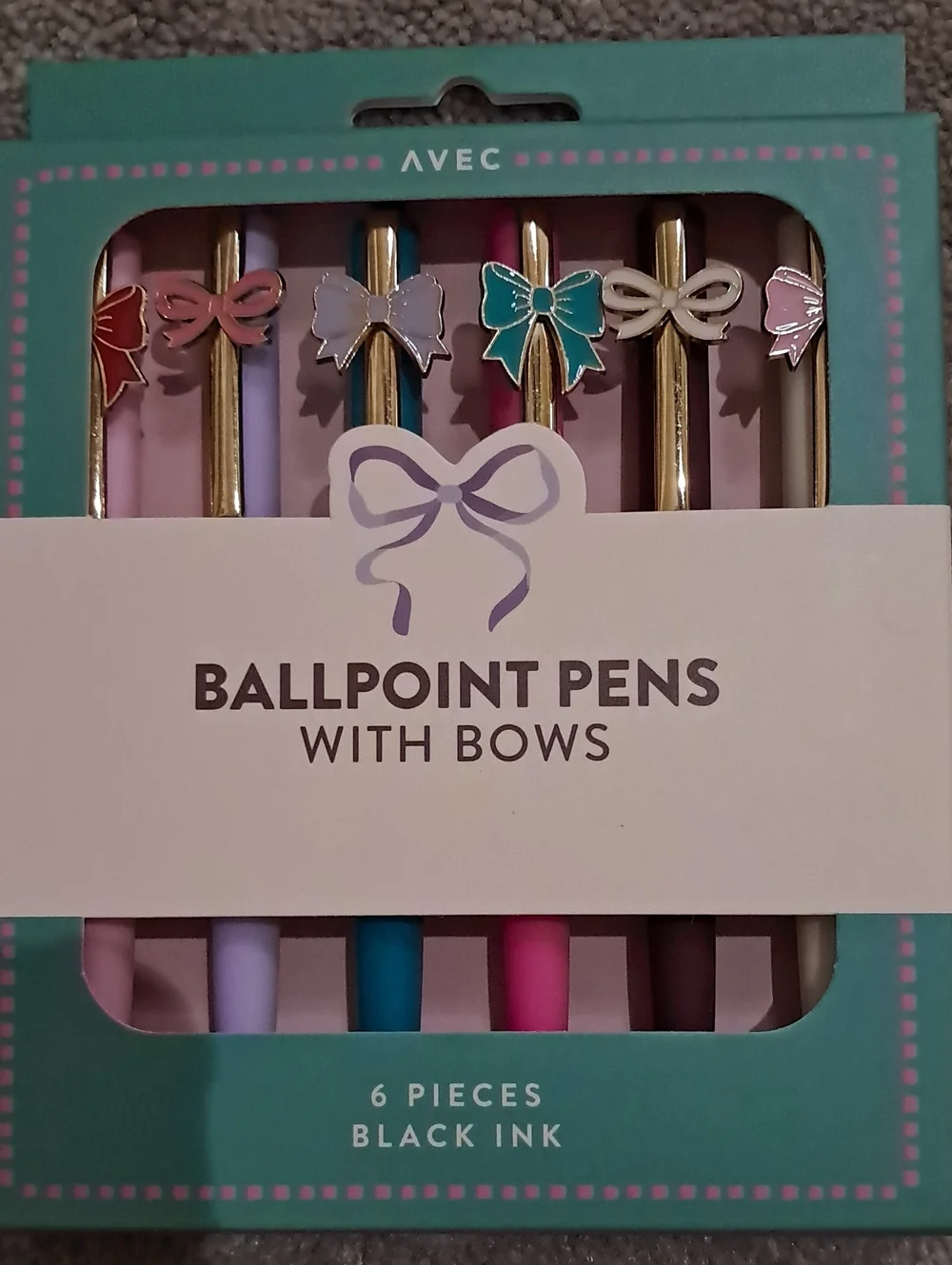 Ballpoint Pens with Bows - Multicolor Set
